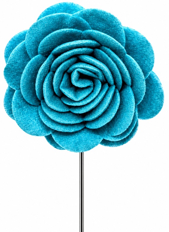 Azure Royale™ Luxury Rose Lapel Pin