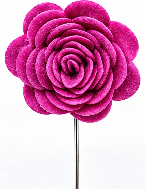 The Royal Fuchsia Rose Lapel Pin