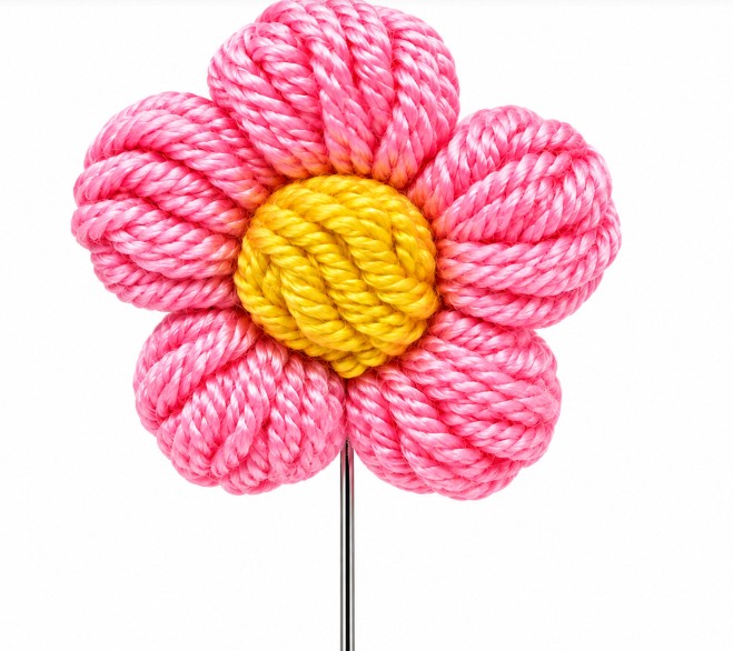 Pink Petal Elegance Lapel Pin