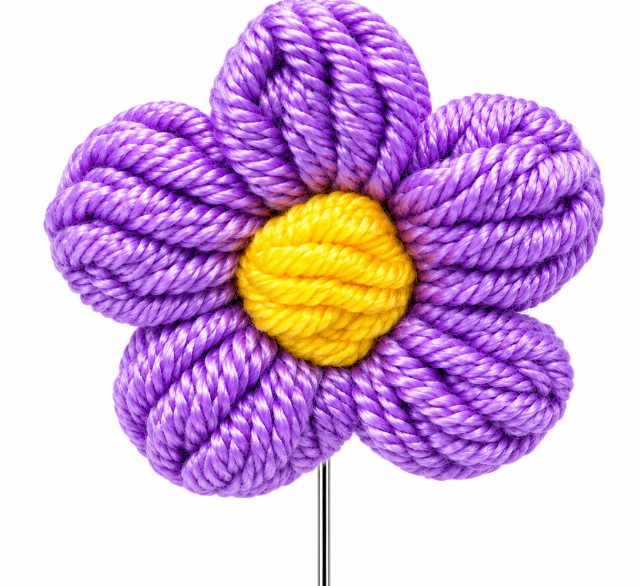 Royal Lavender Blossom Lapel Pin