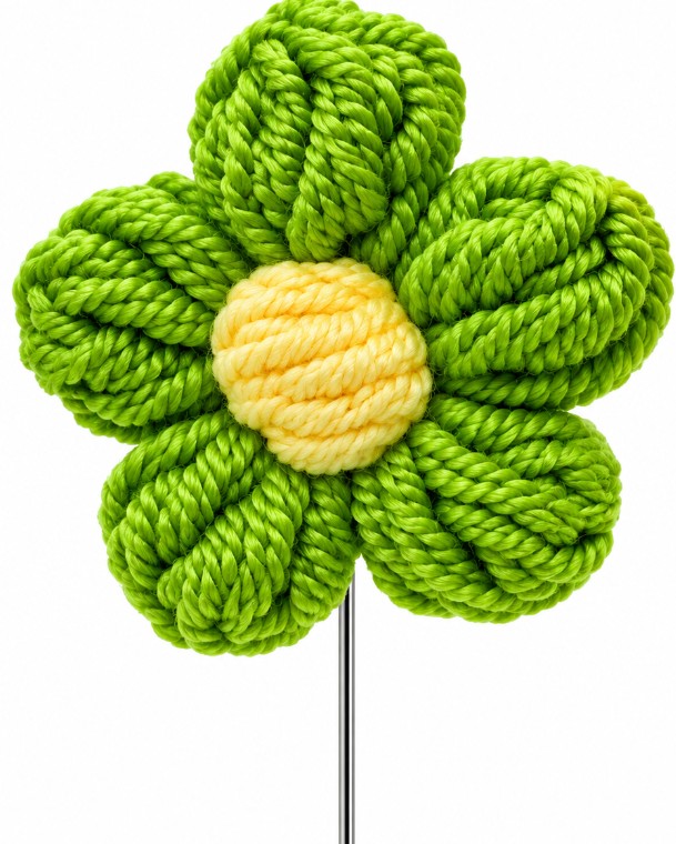 Lime Green Clover Blossom Lapel Pin