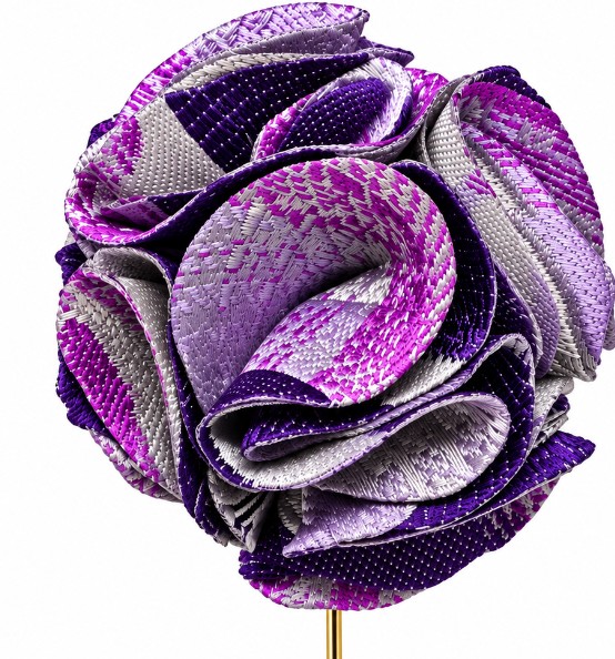 Royal Amethyst Handcrafted Rose Lapel Pin