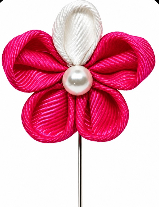 Fuchsia Luxe Flower Lapel Pin