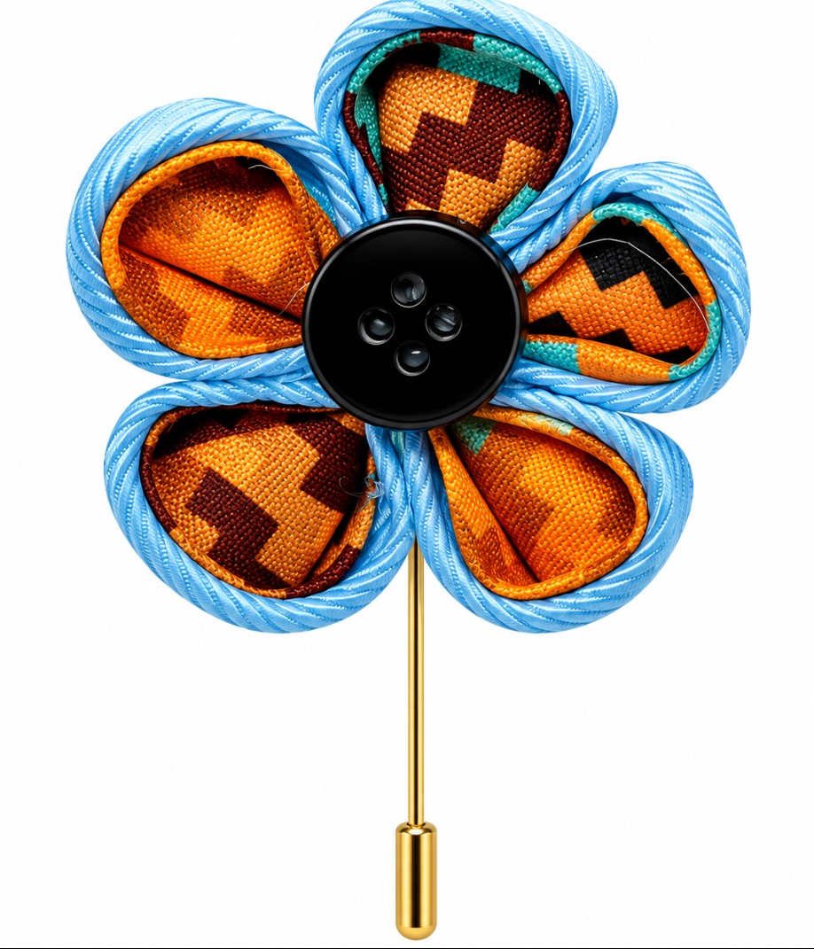 The Azure Flame Artisan Lapel Pin