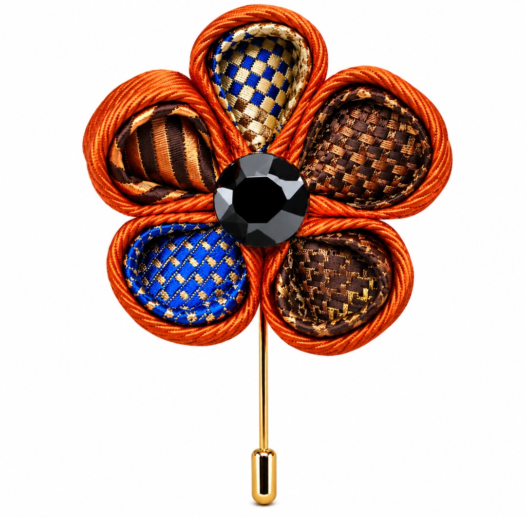 Luxury Woven Flower Lapel Pin