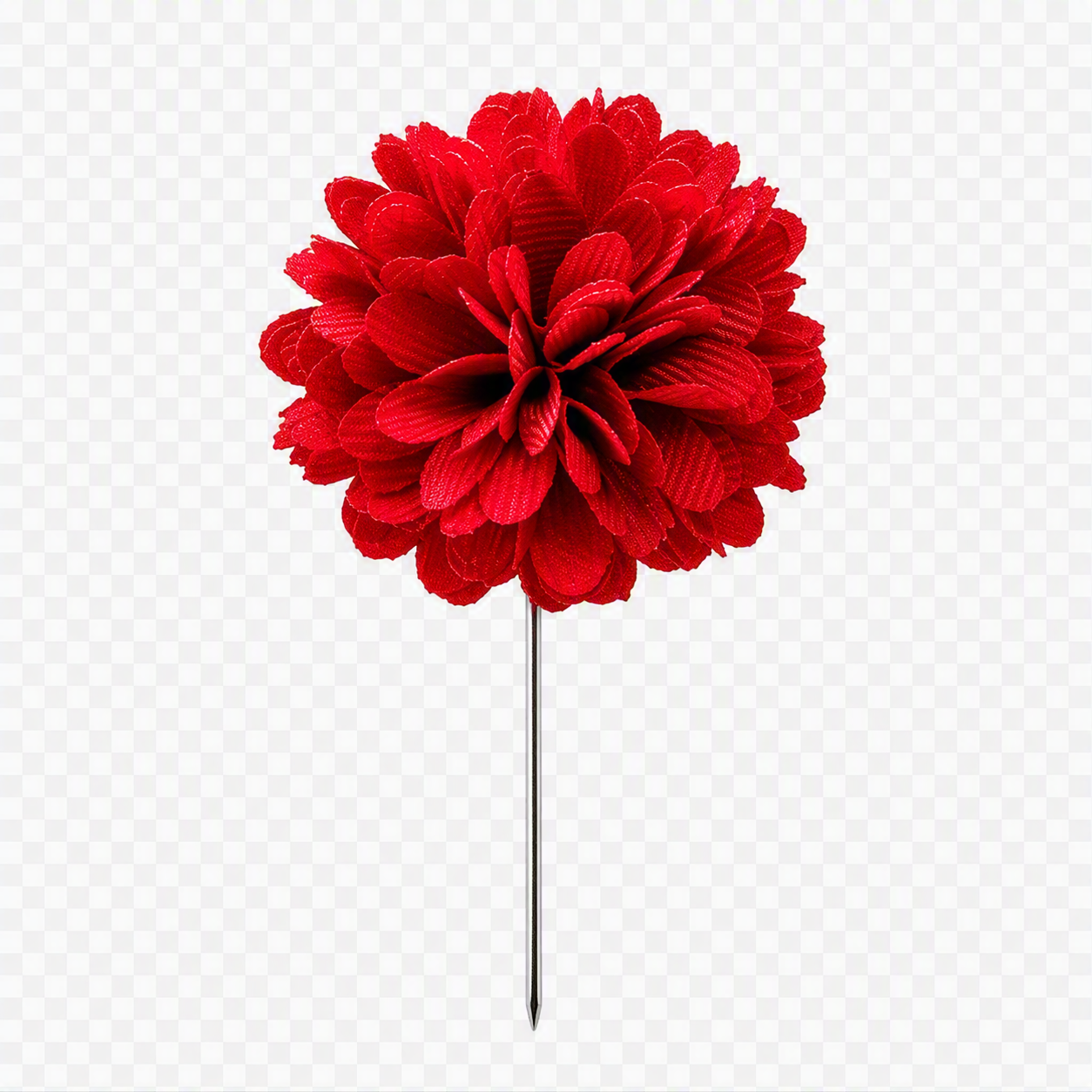 Crimson Bloom Floral Lapel Pin